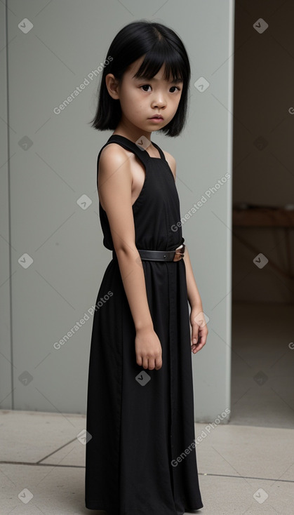 Chinese child female with  black hair