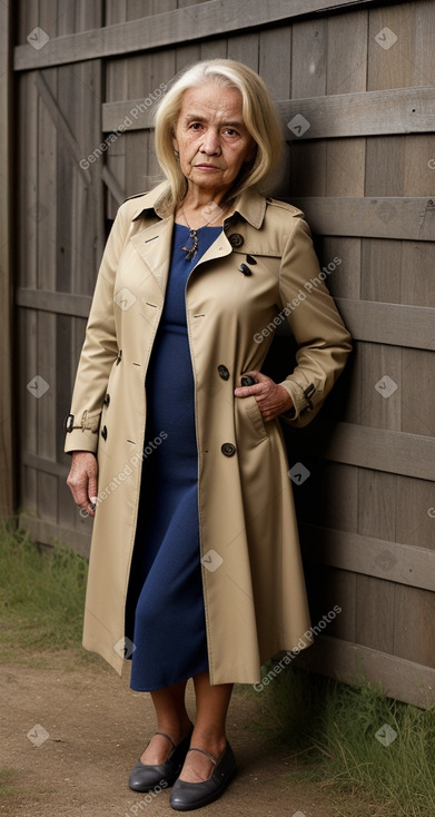 Colombian elderly female with  blonde hair