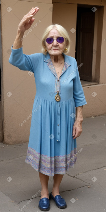 Paraguayan elderly female with  blonde hair