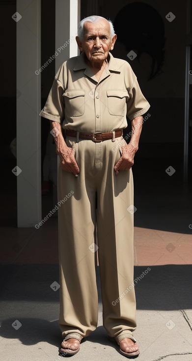 Guatemalan elderly male with  brown hair