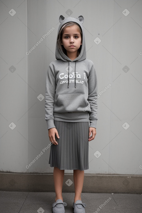 Costa rican child girl with  gray hair