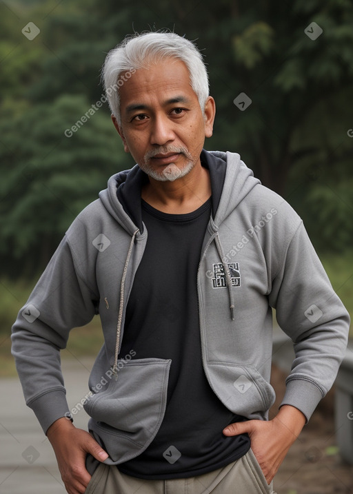 Nepalese adult male with  gray hair