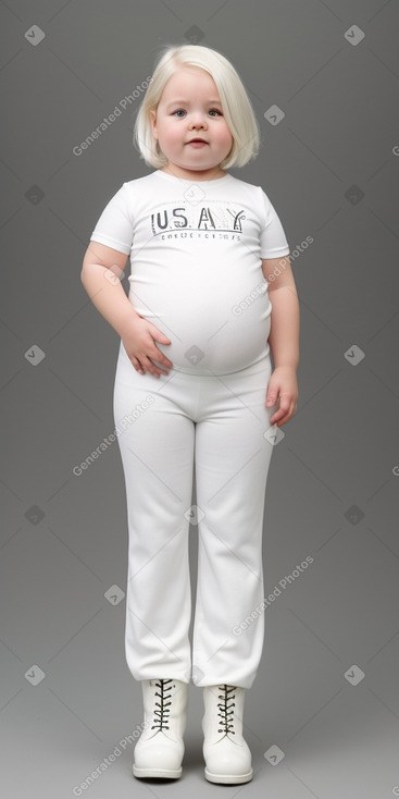 Dutch infant girl with  white hair