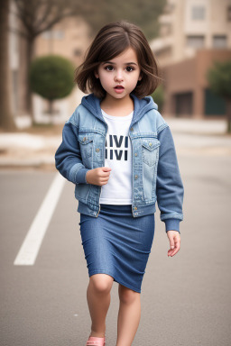 Algerian infant girl with  brown hair