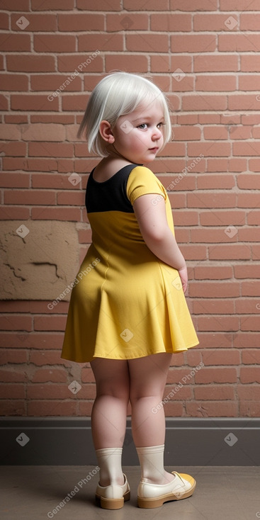 Italian infant girl with  white hair