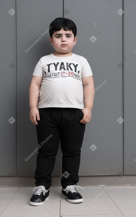 Turkish child boy with  black hair