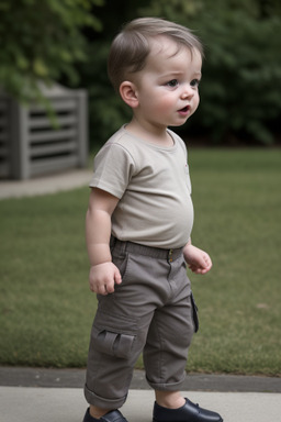 British infant boy with  gray hair