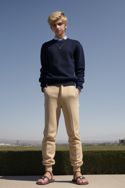 Armenian teenager male with  blonde hair