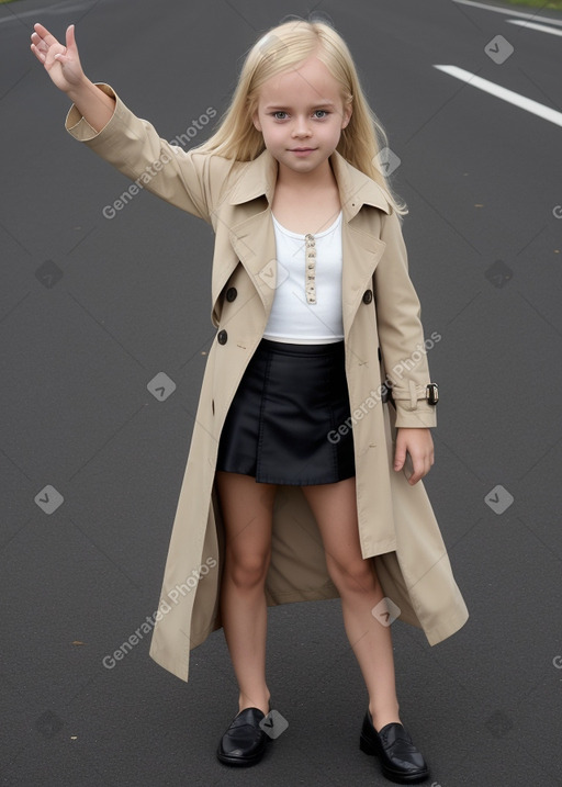 German child female with  blonde hair