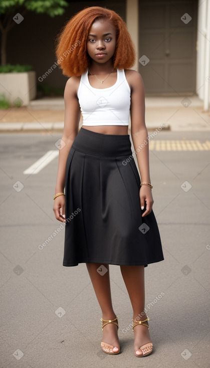 African american young adult female with  ginger hair