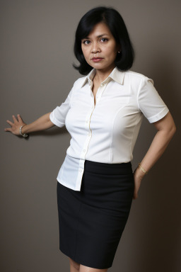 Indonesian 45 years female with  black hair