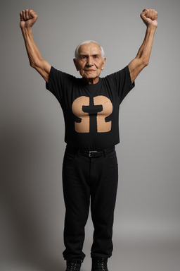 Peruvian elderly male with  black hair