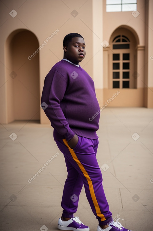 Senegalese teenager boy with  brown hair