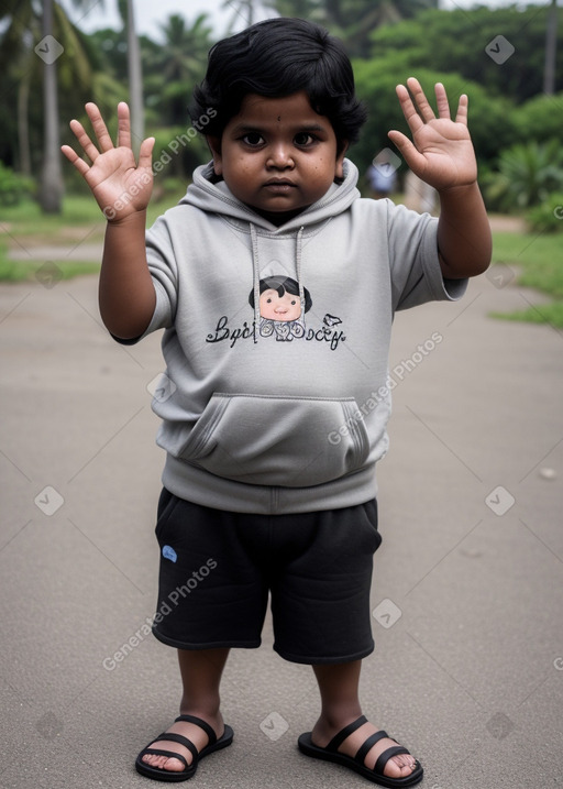 Sri lankan infant boy with  black hair