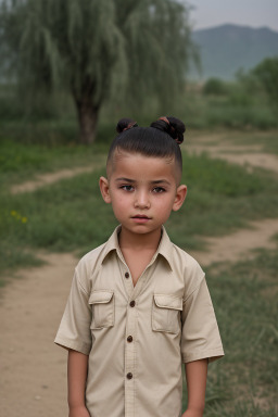 Uzbek child boy with  white hair