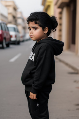 Cuban child girl with  black hair