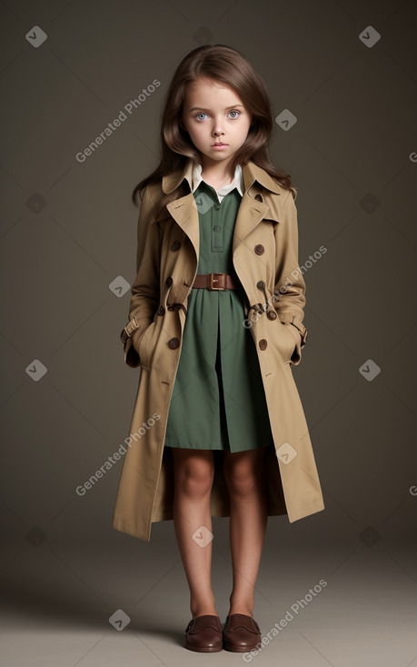 Child girl with  brown hair