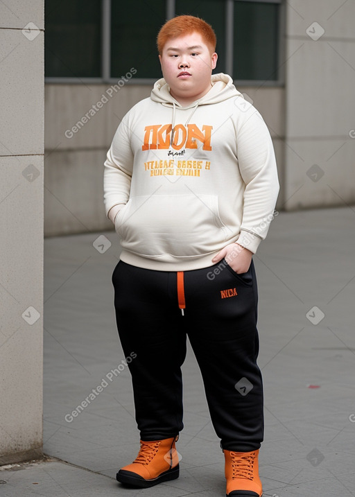 Vietnamese teenager boy with  ginger hair