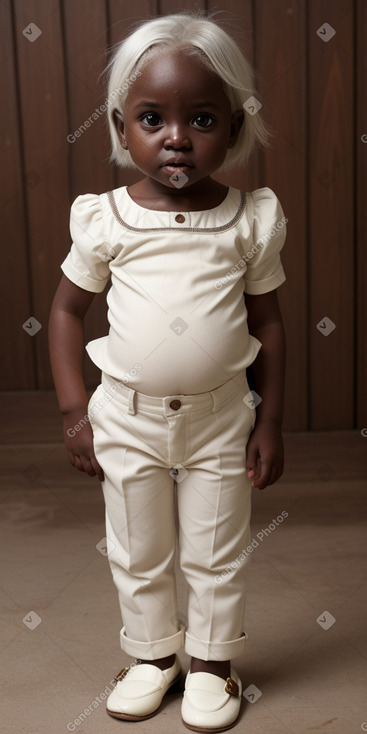 Kenyan infant girl with  white hair