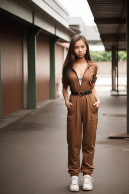 Thai teenager girl with  brown hair