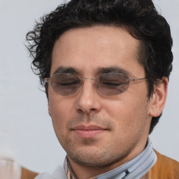 Neutral white adult male with short  brown hair and brown eyes