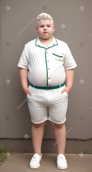 South african teenager boy with  white hair