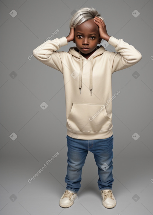 Kenyan child boy with  white hair