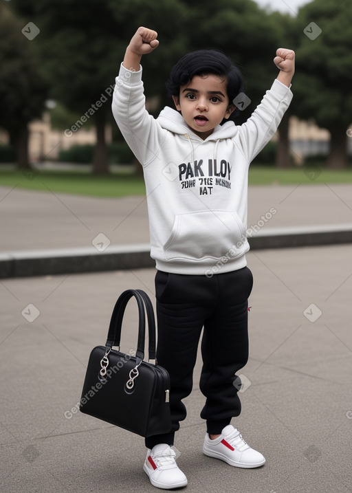 Omani infant boy with  black hair