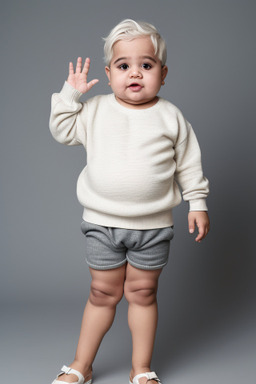 Saudi arabian infant boy with  white hair