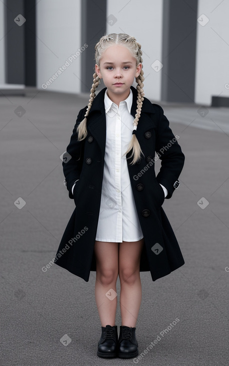 Caucasian child female with  white hair