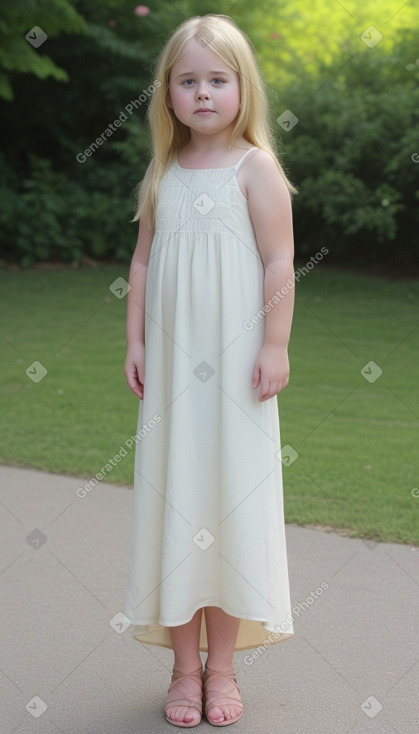 Caucasian child girl with  blonde hair