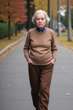 Norwegian elderly female with  brown hair