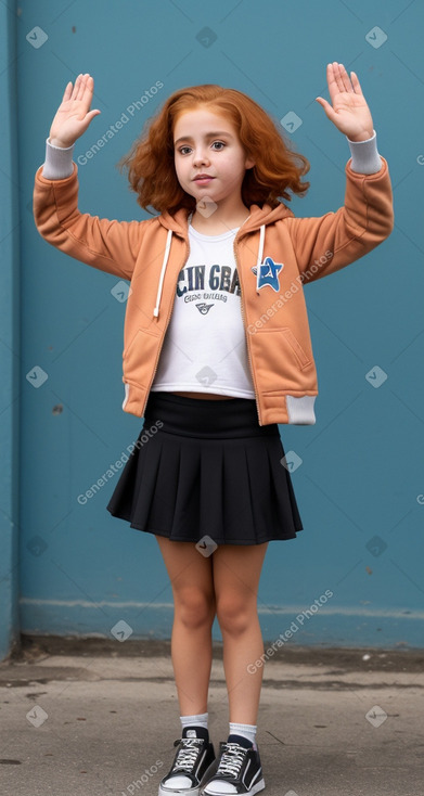 Cuban child girl with  ginger hair