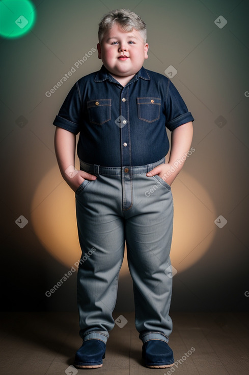 Irish child boy with  gray hair