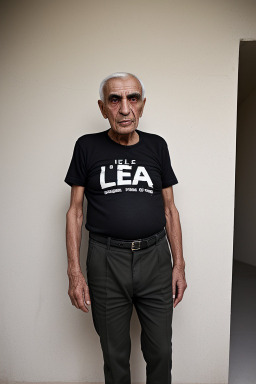 Libyan elderly male with  black hair