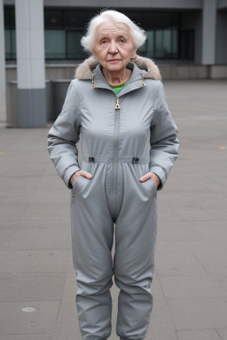 Ukrainian elderly female with  gray hair