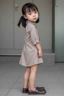 Vietnamese infant girl with  gray hair