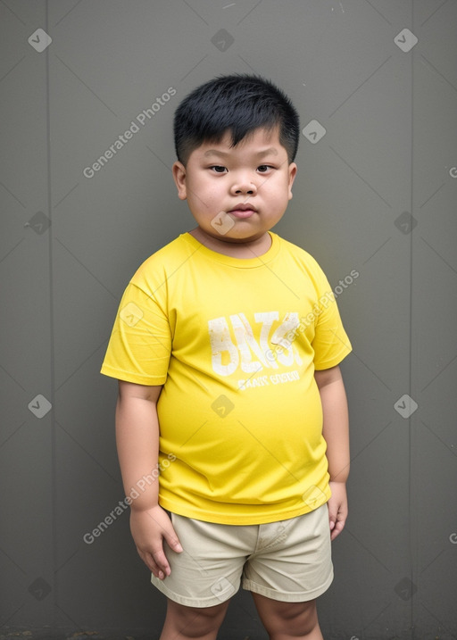 Singaporean child boy with  blonde hair