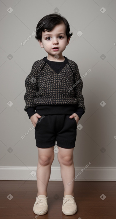 Romanian infant boy with  black hair