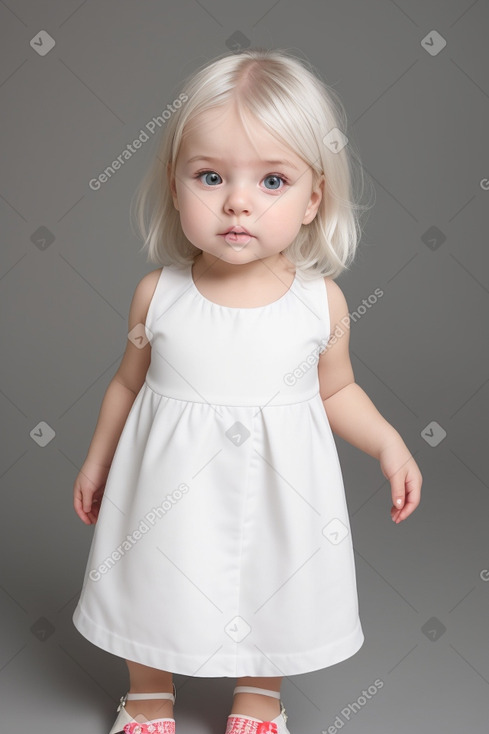 Slovak infant girl with  white hair