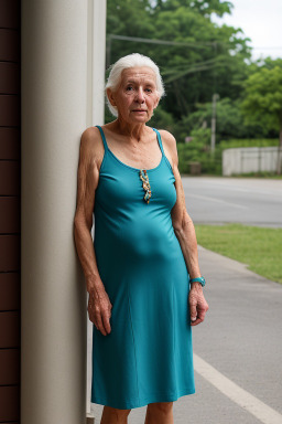 Costa rican elderly female with  white hair