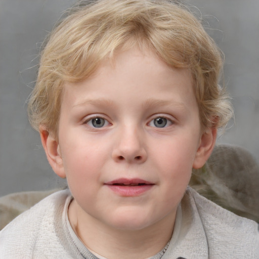 Neutral white child female with medium  brown hair and blue eyes