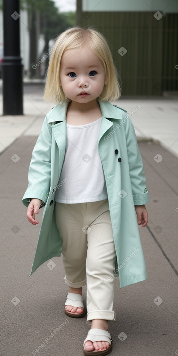 Infant girl with  blonde hair