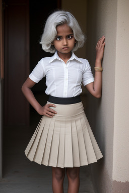 Sri lankan child girl with  white hair