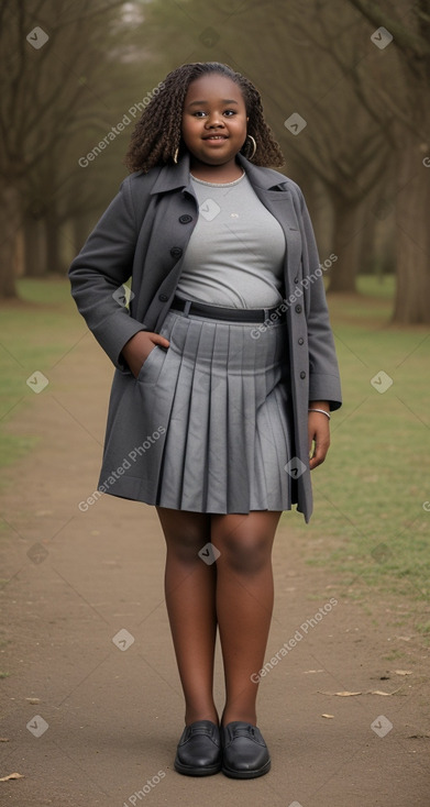 Senegalese teenager girl with  gray hair