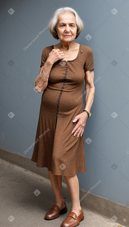 Brazilian elderly female with  brown hair