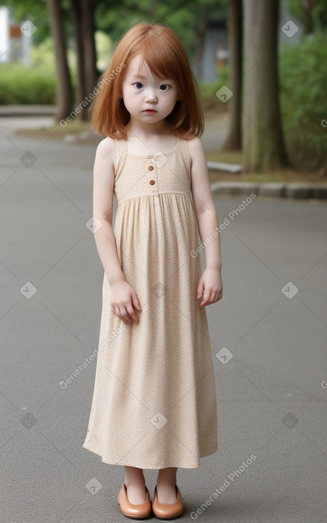 Japanese infant girl with  ginger hair