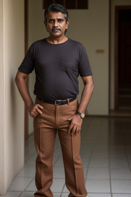 Sri lankan middle-aged male with  brown hair