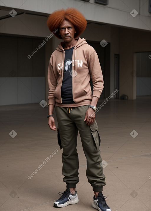 Kenyan middle-aged male with  ginger hair