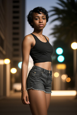 African american young adult female with  black hair